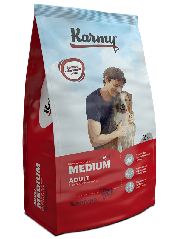 KARMY MEDIUM ADULT with Veal 14 кг