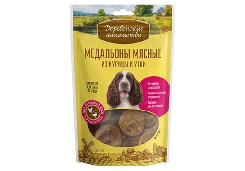 ДЛ Медальоны из курицы и утки 90г (80уп)