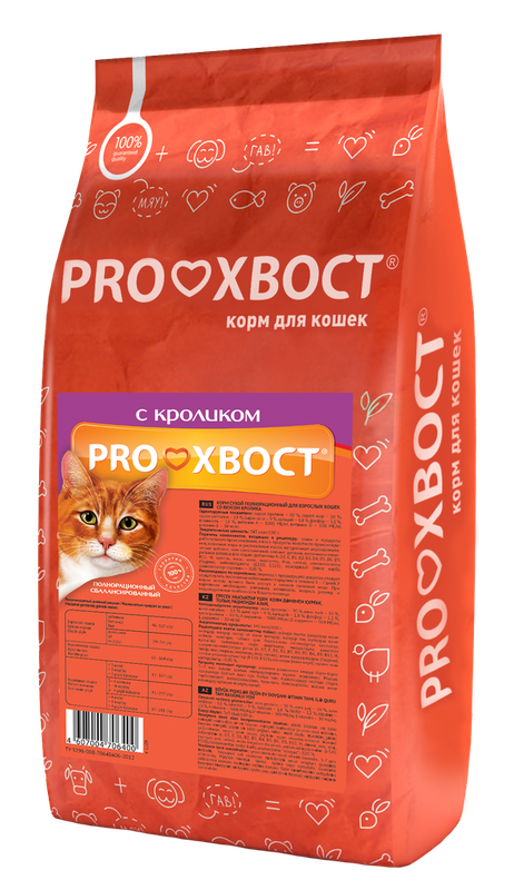 Сухой корм для кошек с кроликом 800 гр