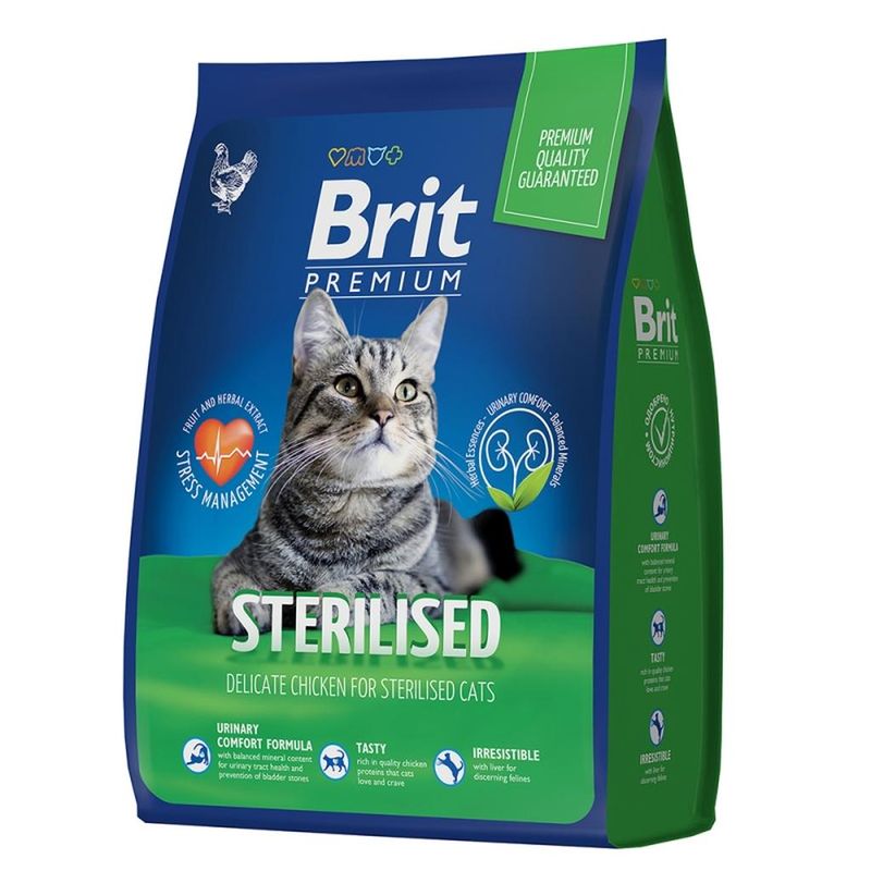 Brit Premium Cat Sterilised Chicken 2 кг