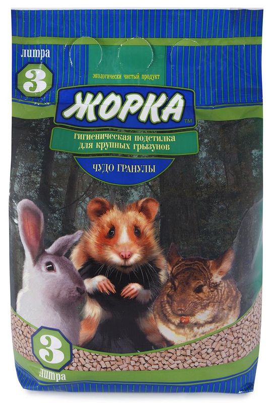 Чудо-гранулы древесные для крупных грызунов 3 л