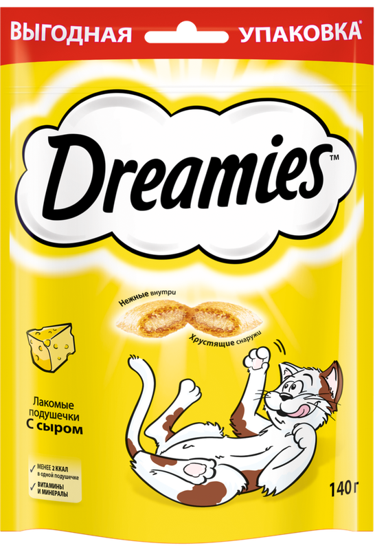 Лакомство для кошек подушечки с сыром 140 гр