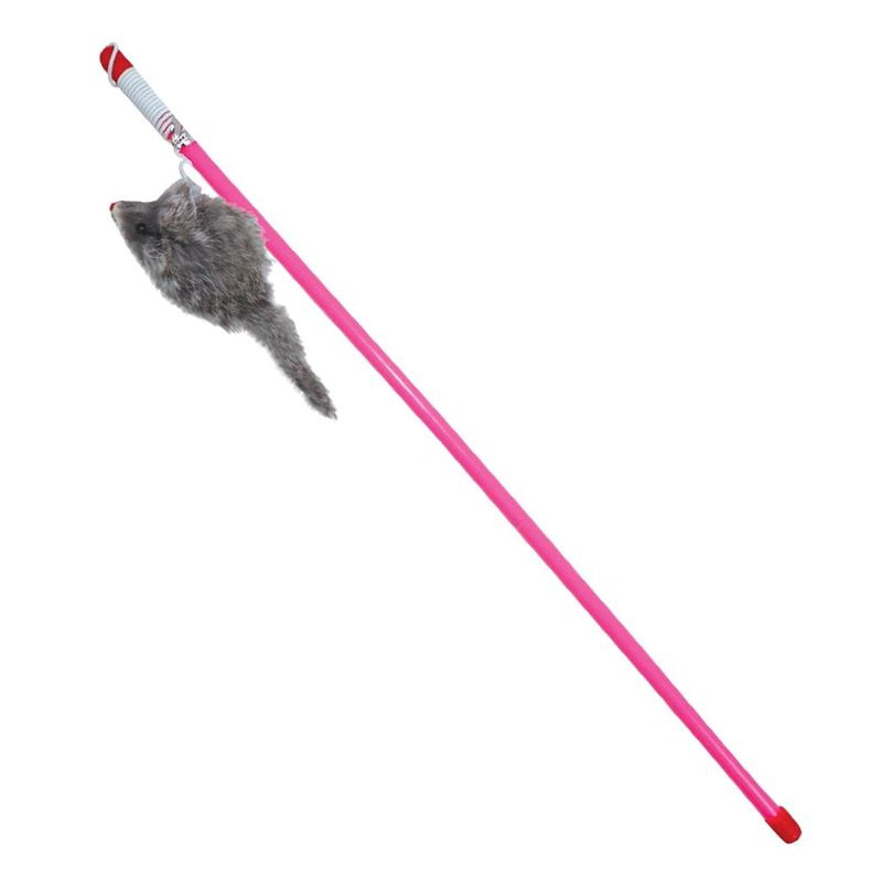 Удочка-дразнилка "Серая мышка" 50 см