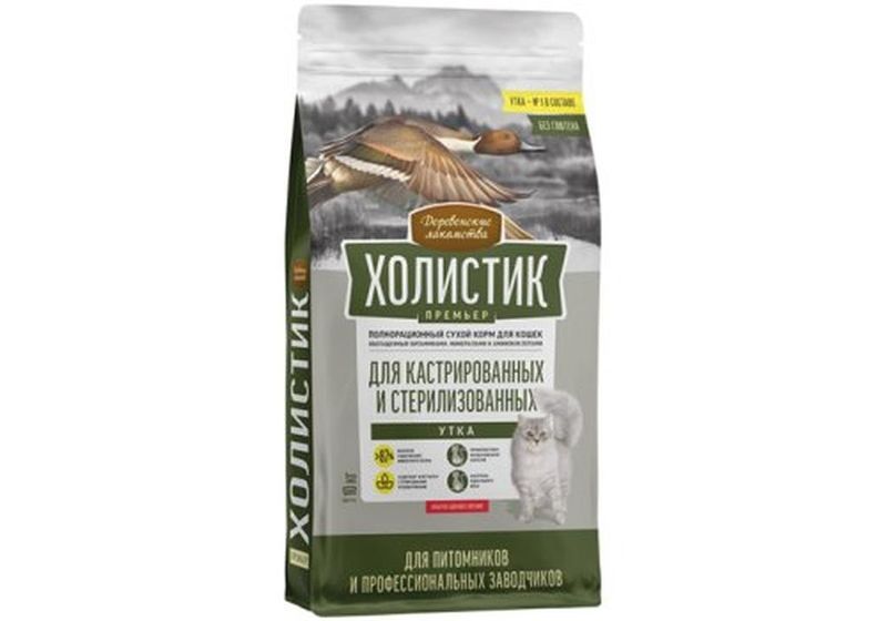 Сухой корм со вкусом утки для кастрированных и стерилизованных кошек 0,4 кг