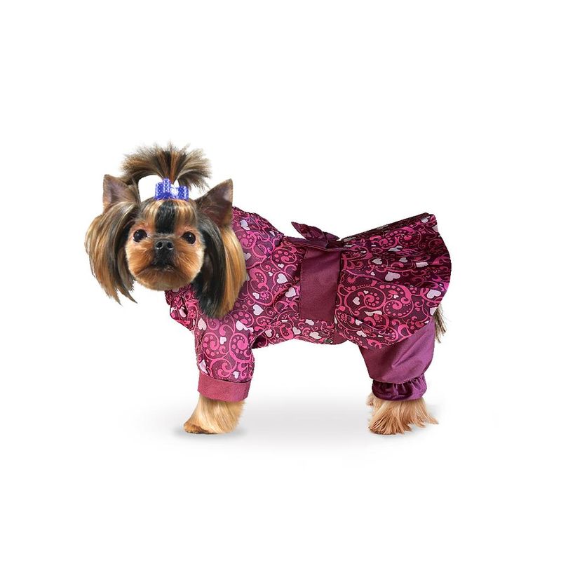 Дождевик "Кокетка" узор розовый L