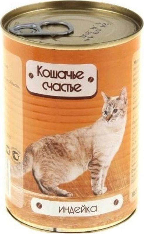 Кошачье счастье ж/б Корм д/кошек счастье индейка 410 гр