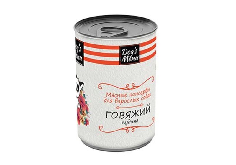 Корм для взрослых собак говяжий пудинг 750 гр