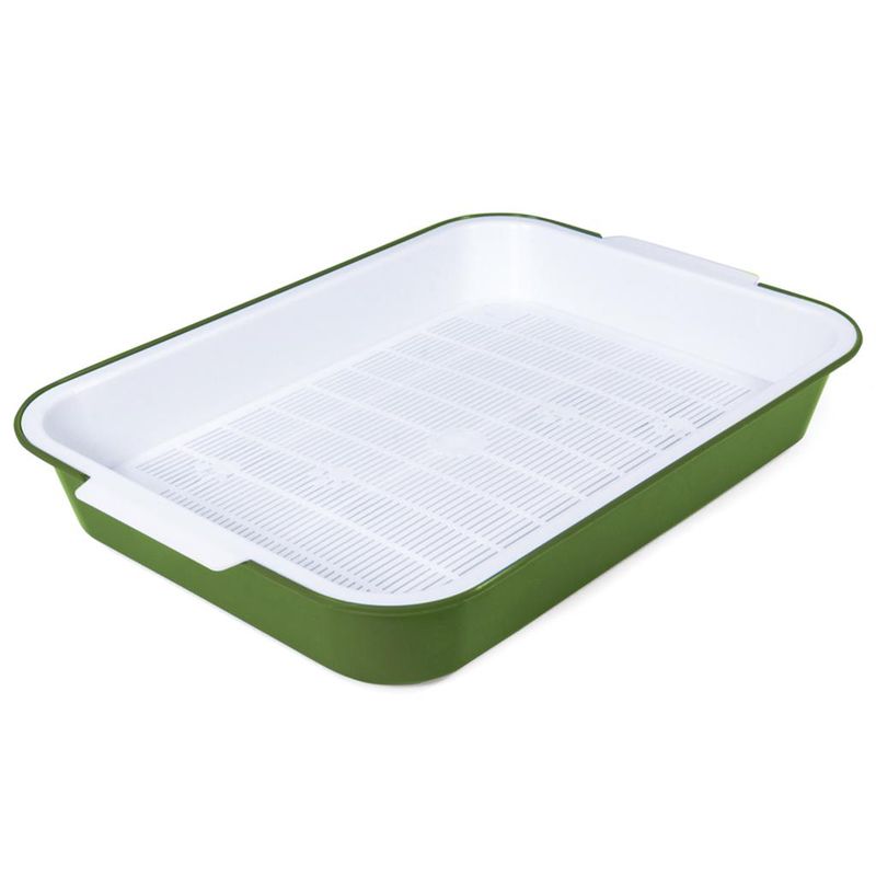 Туалет для кошек с сеткой "Эстет", 38 х 28 х 6,2 см темно-оливковый