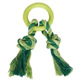 Игрушка для собак из цельнолитой резины "Кольцо с двумя веревками" 19 см