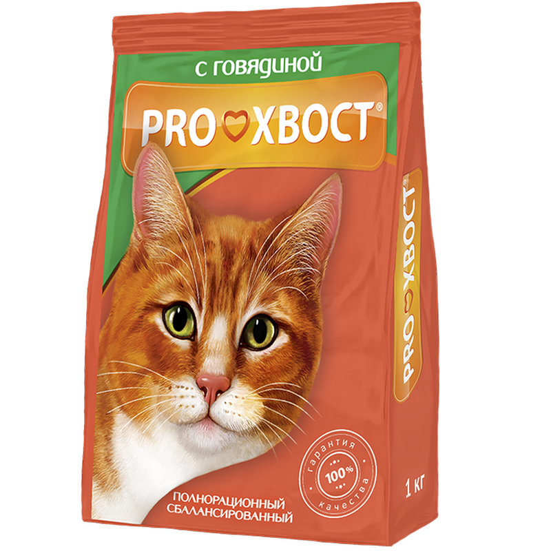 Сухой корм для кошек с говядиной 800 гр