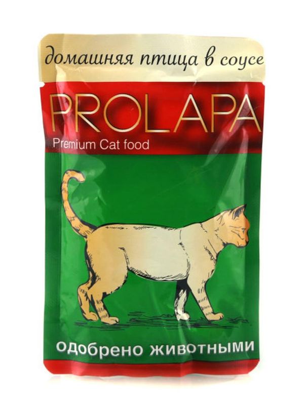 Нежные мясные кусочки для кошек 100 гр, пауч говядина в соусе
