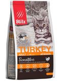 Blitz Sensitive Turkey Adult Cat 400 гр