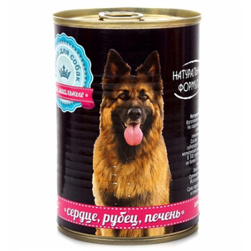 Корм влажный д/собак сердце, рубец и печень 410 гр