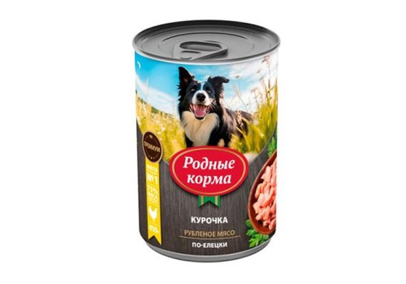 Консервированный корм для собак "Курочка по-елецки" 410 гр