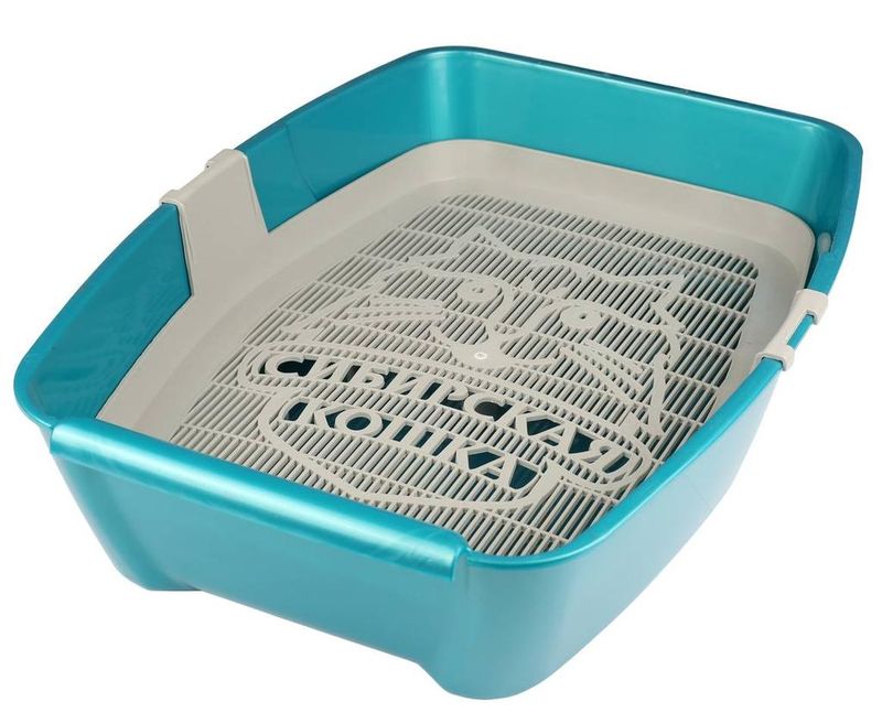 Туалет для кошек "ЕВРО" глубокий с бортиком