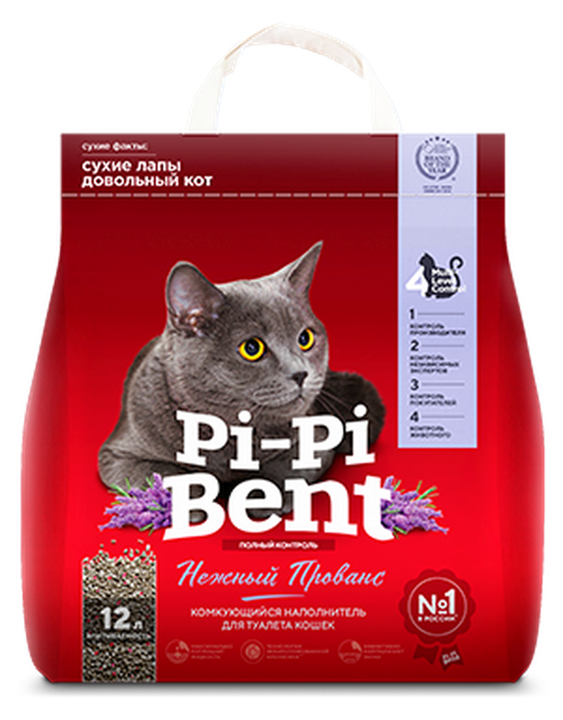 Натуральный комкующийся наполнитель "Нежный прованс" 12 л (5 кг)