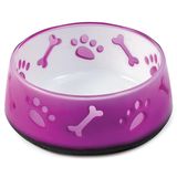 Миска пластиковая на резинке утяжеленная "Градиент", 300 мл розовый