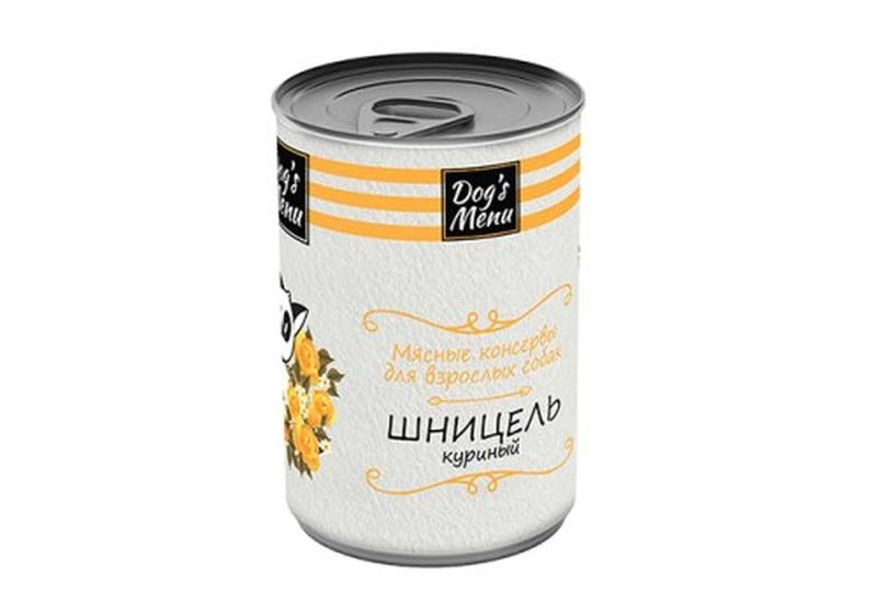 Корм для взрослых собак шницель куриный 340 гр