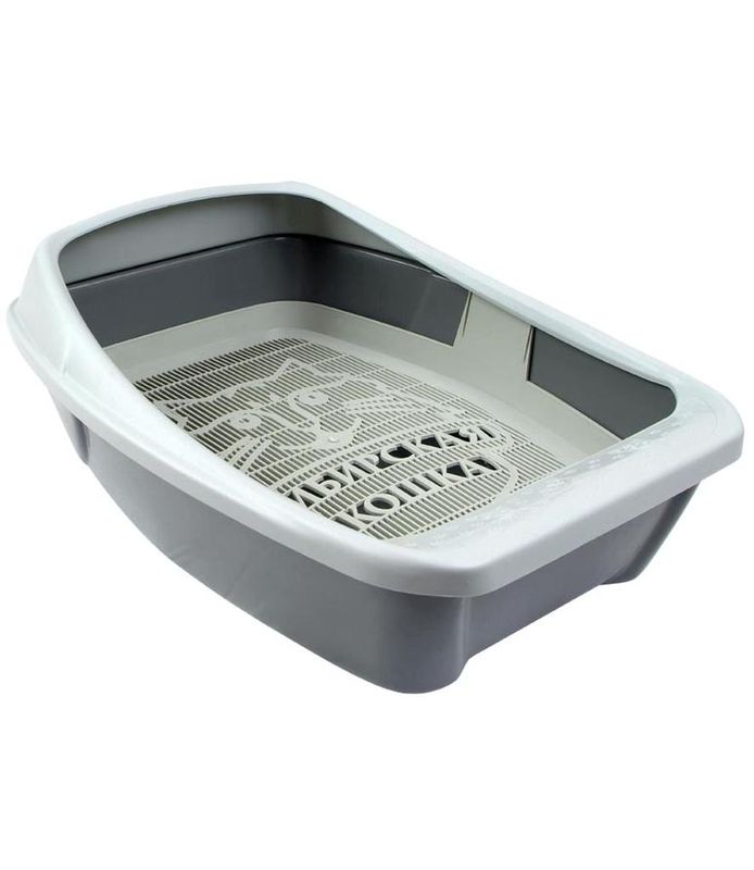 Туалет для кошек "ЕВРО" глубокий с бортиком