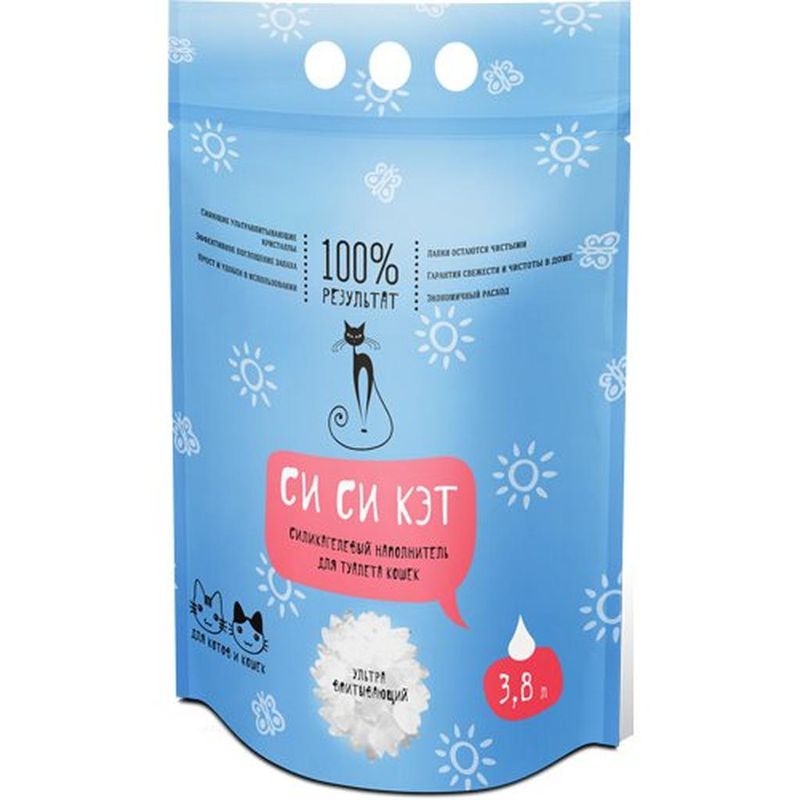 НКТ СиСиКэт Наполнитель силикагелевый п/м пакет 3,8 л