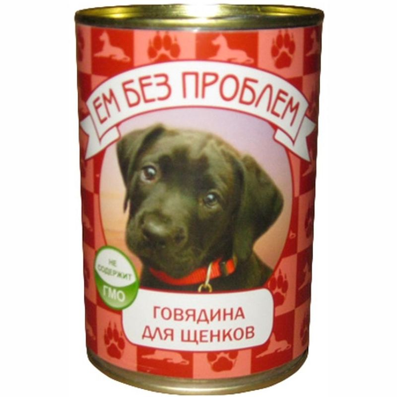 ЕМ БЕЗ ПРОБЛЕМ Ламистер Корм влажный д/щенков говядина 410 гр