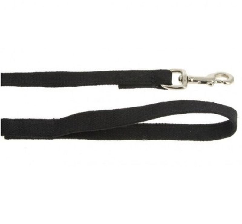 Поводок брезентовый прошитый со стальным карабином 25 мм, длина 1,5 м