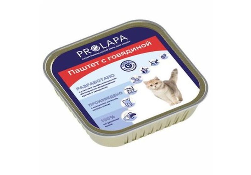 Ламистер корм д/кошек 100 гр паштет с говядиной