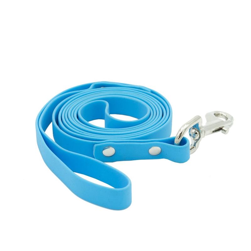 Поводок из биотана матовый, 1,5 см / длина 2 м голубой