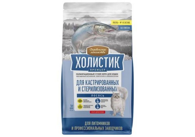 Сухой корм со вкусом лосося для кастрированных и стерилизованных кошек 0,4 кг