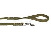 Поводок брезентовый со стальным карабином 25 мм, длина 2 м