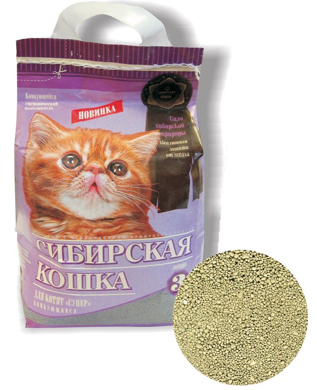 Наполнитель супер комкующийся для котят Супер 5 л